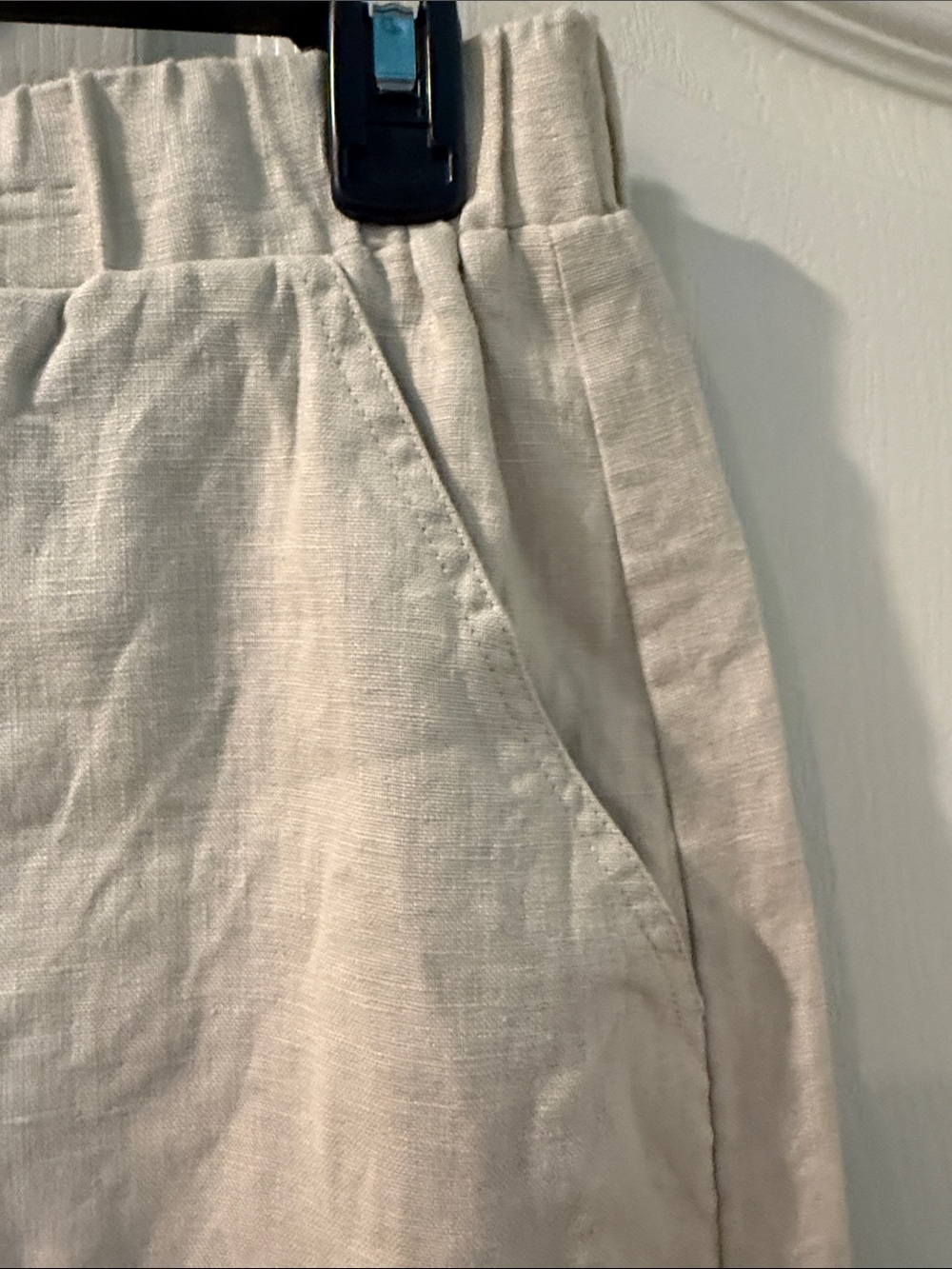 For Cynthia Cream Linen Blend A-Line Skirt - Picture 2 of 4